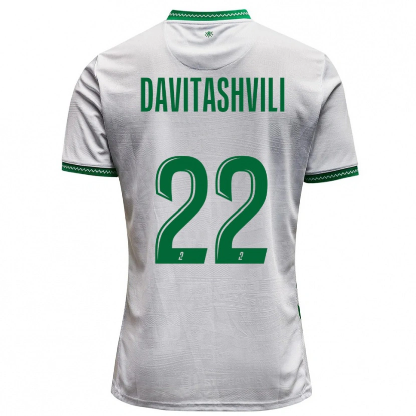 Danxen Herren Zuriko Davitashvili #22 Weiß Grün Auswärtstrikot Trikot 2025/26 T-Shirt Schweiz