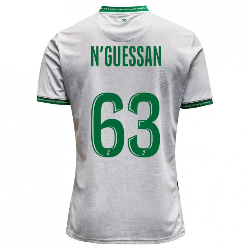 Danxen Herren Djylian N'guessan #63 Weiß Grün Auswärtstrikot Trikot 2025/26 T-Shirt Schweiz