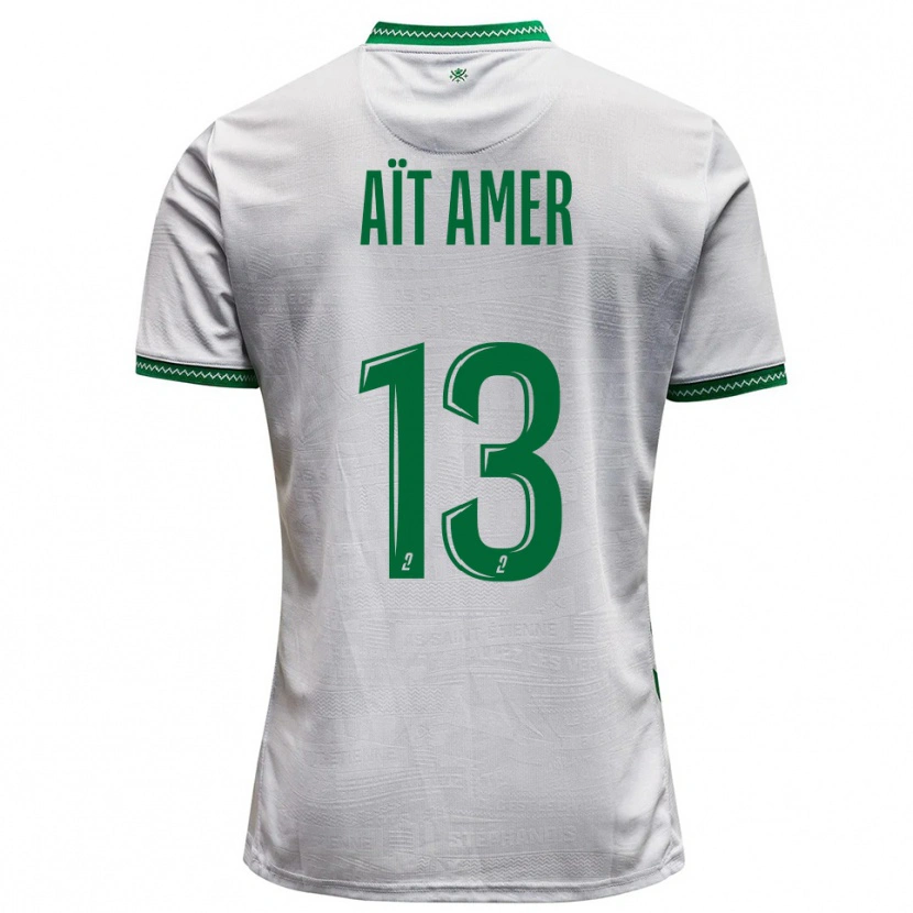 Danxen Herren Rayan Aït Amer #13 Weiß Grün Auswärtstrikot Trikot 2025/26 T-Shirt Schweiz