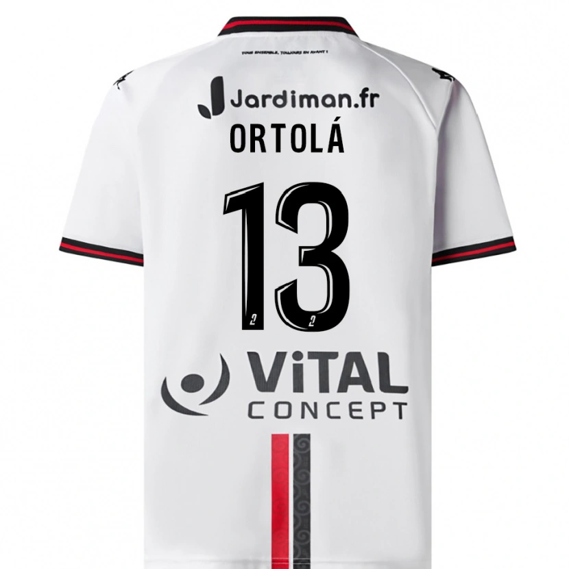 Danxen Herren Adrián Ortolá #13 Weiß Rot Auswärtstrikot Trikot 2025/26 T-Shirt Schweiz
