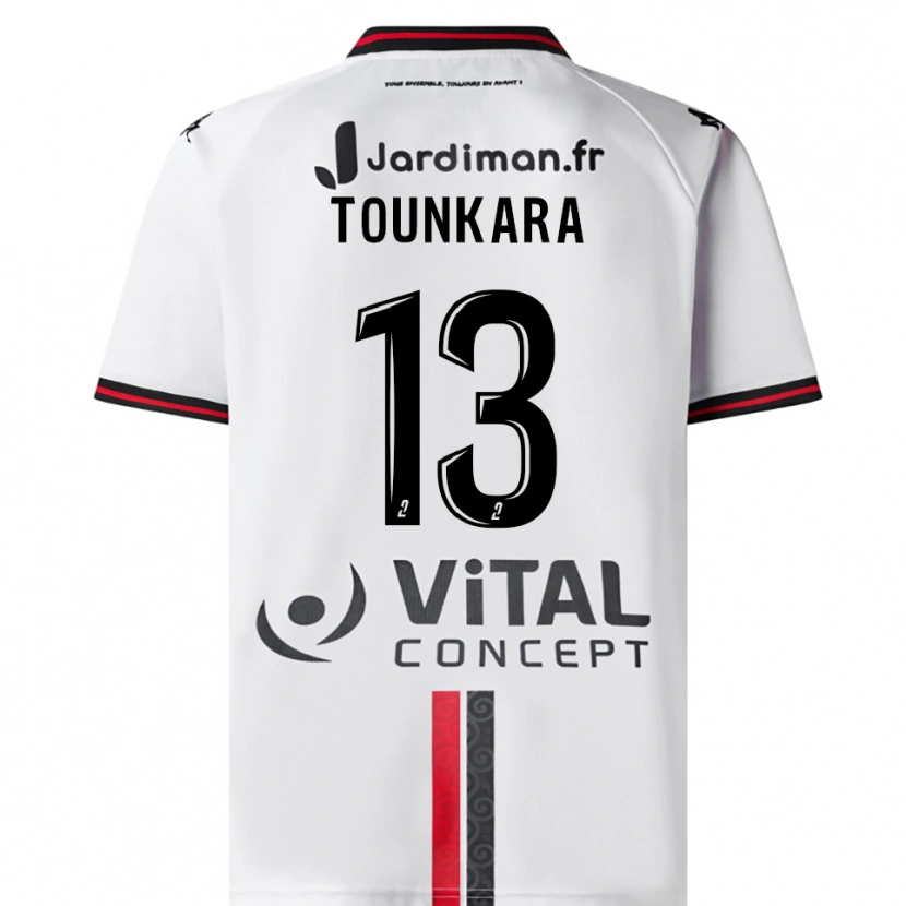 Danxen Herren Fadiala Tounkara #13 Weiß Rot Auswärtstrikot Trikot 2025/26 T-Shirt Schweiz