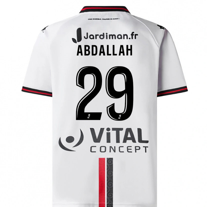 Danxen Herren Akim Abdallah #29 Weiß Rot Auswärtstrikot Trikot 2025/26 T-Shirt Schweiz