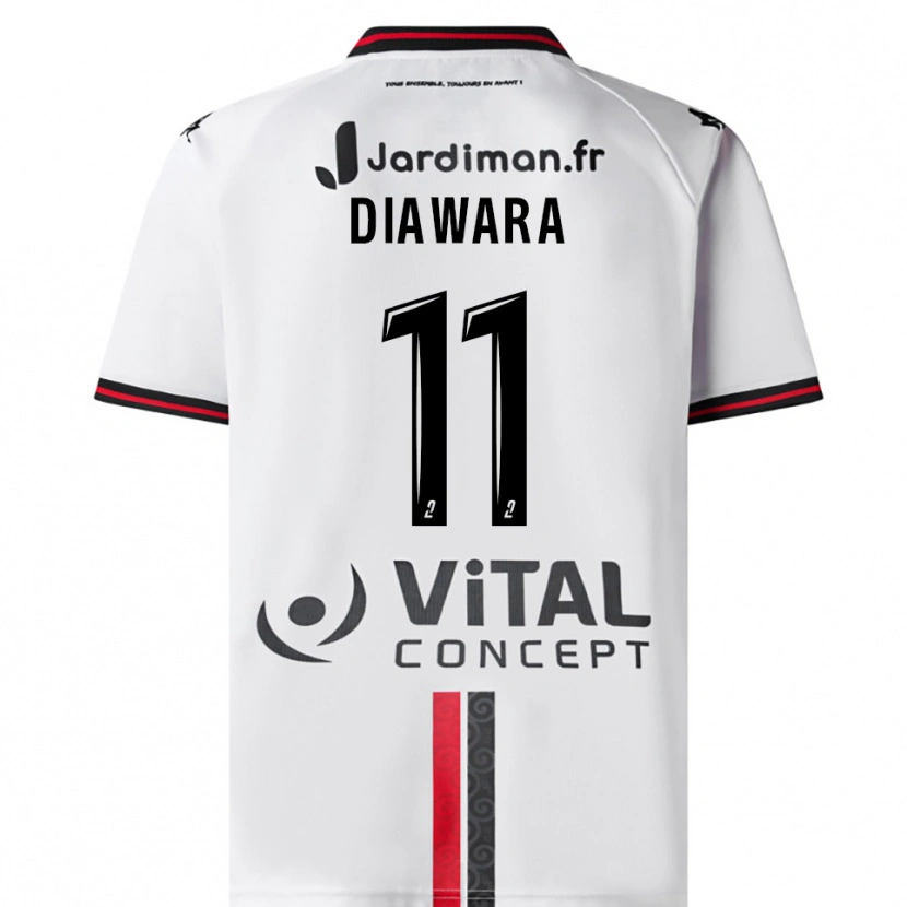 Danxen Herren Mamadou Diawara #11 Weiß Rot Auswärtstrikot Trikot 2025/26 T-Shirt Schweiz
