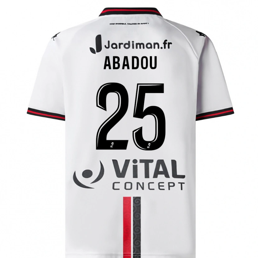 Danxen Herren Lea Abadou #25 Weiß Rot Auswärtstrikot Trikot 2025/26 T-Shirt Schweiz