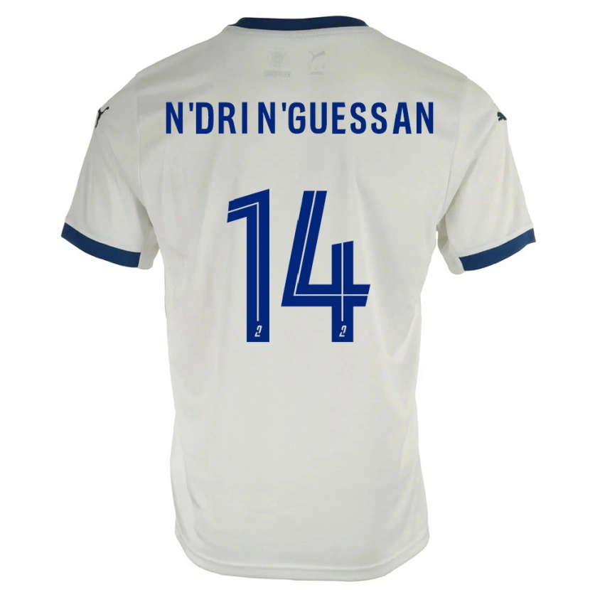 Danxen Herren Landry N'dri N'guessan #14 Weiß Blau Auswärtstrikot Trikot 2025/26 T-Shirt Schweiz