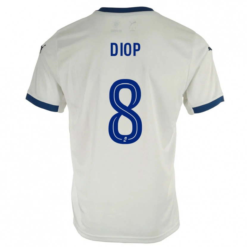 Danxen Herren Mouhamed Diop #8 Weiß Blau Auswärtstrikot Trikot 2025/26 T-Shirt Schweiz