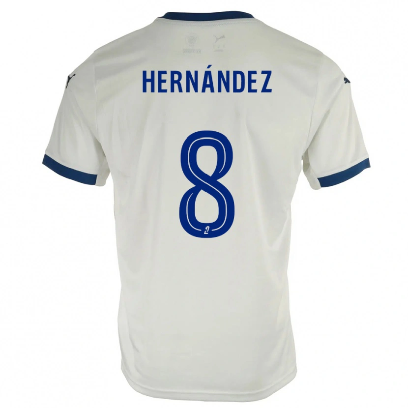 Danxen Herren Pablo Hernandez #8 Weiß Blau Auswärtstrikot Trikot 2025/26 T-Shirt Schweiz