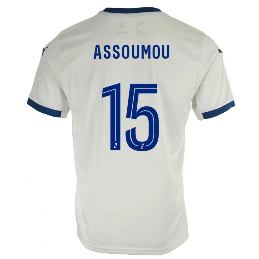 Danxen Herren Jaurès Assoumou #15 Weiß Blau Auswärtstrikot Trikot 2025/26 T-Shirt Schweiz