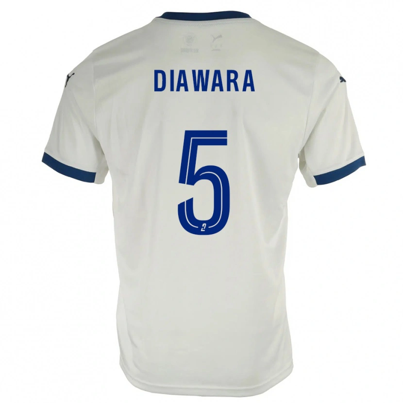 Danxen Herren Sankhoun Diawara #5 Weiß Blau Auswärtstrikot Trikot 2025/26 T-Shirt Schweiz