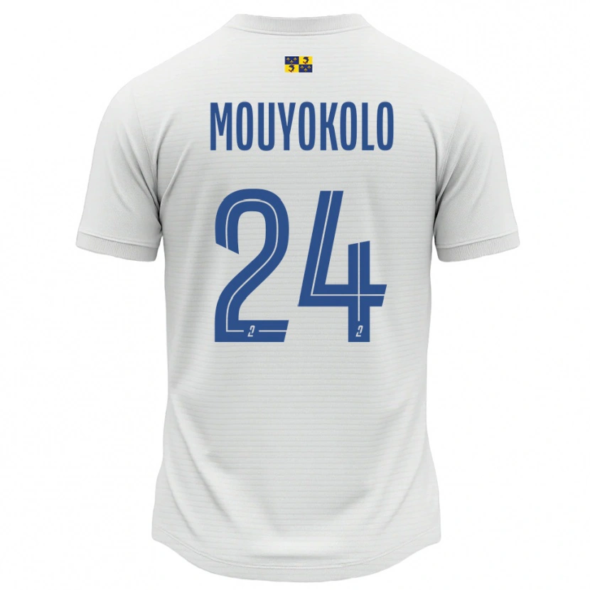 Danxen Herren Loris Mouyokolo #24 Weiß Blau Auswärtstrikot Trikot 2025/26 T-Shirt Schweiz