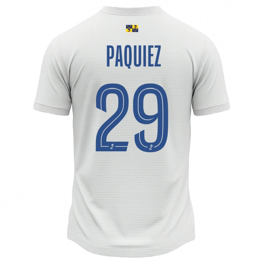 Danxen Herren Gaëtan Paquiez #29 Weiß Blau Auswärtstrikot Trikot 2025/26 T-Shirt Schweiz
