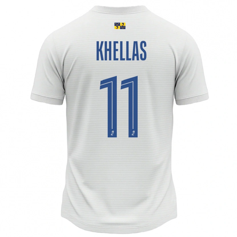 Danxen Herren Armelle Khellas #11 Weiß Blau Auswärtstrikot Trikot 2025/26 T-Shirt Schweiz