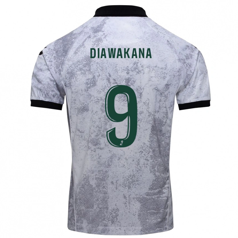 Danxen Herren Malik Diawakana #9 Weiß Schwarz Auswärtstrikot Trikot 2025/26 T-Shirt Schweiz