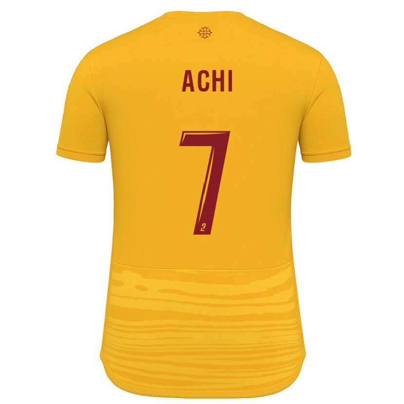 Danxen Herren Mohamed Achi #7 Orange Burgunder Auswärtstrikot Trikot 2025/26 T-Shirt Schweiz