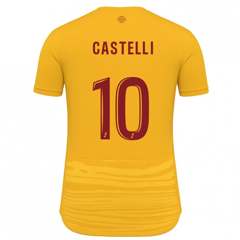 Danxen Herren Fabio Castelli #10 Orange Burgunder Auswärtstrikot Trikot 2025/26 T-Shirt Schweiz