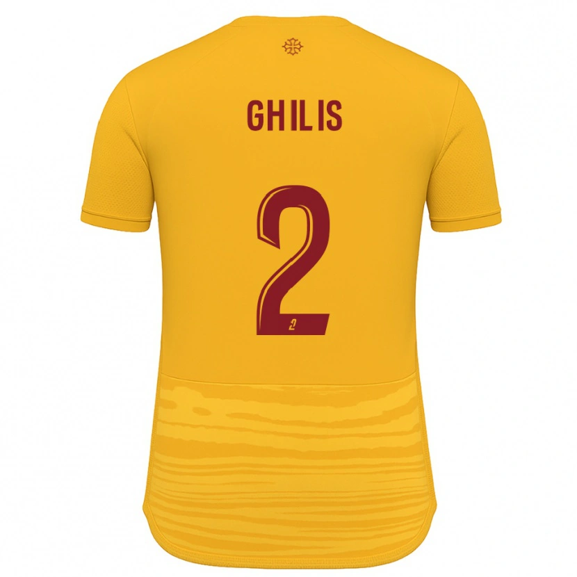 Danxen Herren Mohamed Ghilis #2 Orange Burgunder Auswärtstrikot Trikot 2025/26 T-Shirt Schweiz
