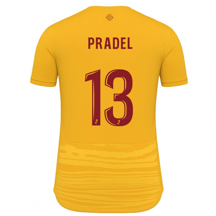Danxen Herren Thibaut Pradel #13 Orange Burgunder Auswärtstrikot Trikot 2025/26 T-Shirt Schweiz