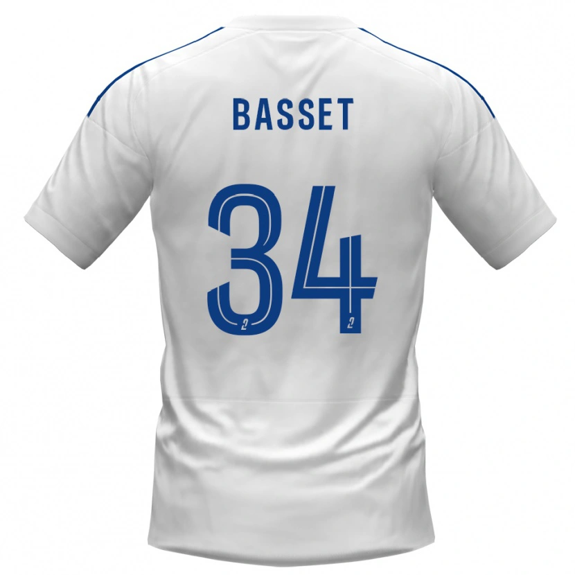 Danxen Herren Donovan Basset #34 Weiß Blau Auswärtstrikot Trikot 2025/26 T-Shirt Schweiz