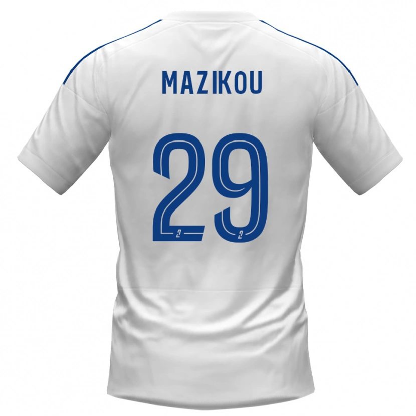 Danxen Herren Steevy Mazikou #29 Weiß Blau Auswärtstrikot Trikot 2025/26 T-Shirt Schweiz