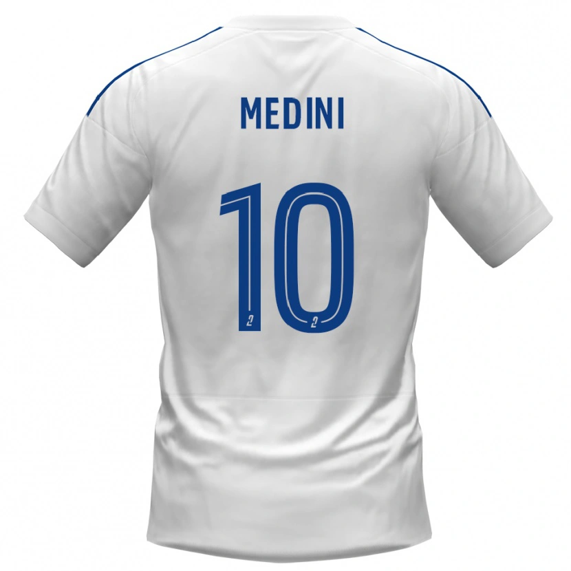 Danxen Herren Issa Medini #10 Weiß Blau Auswärtstrikot Trikot 2025/26 T-Shirt Schweiz