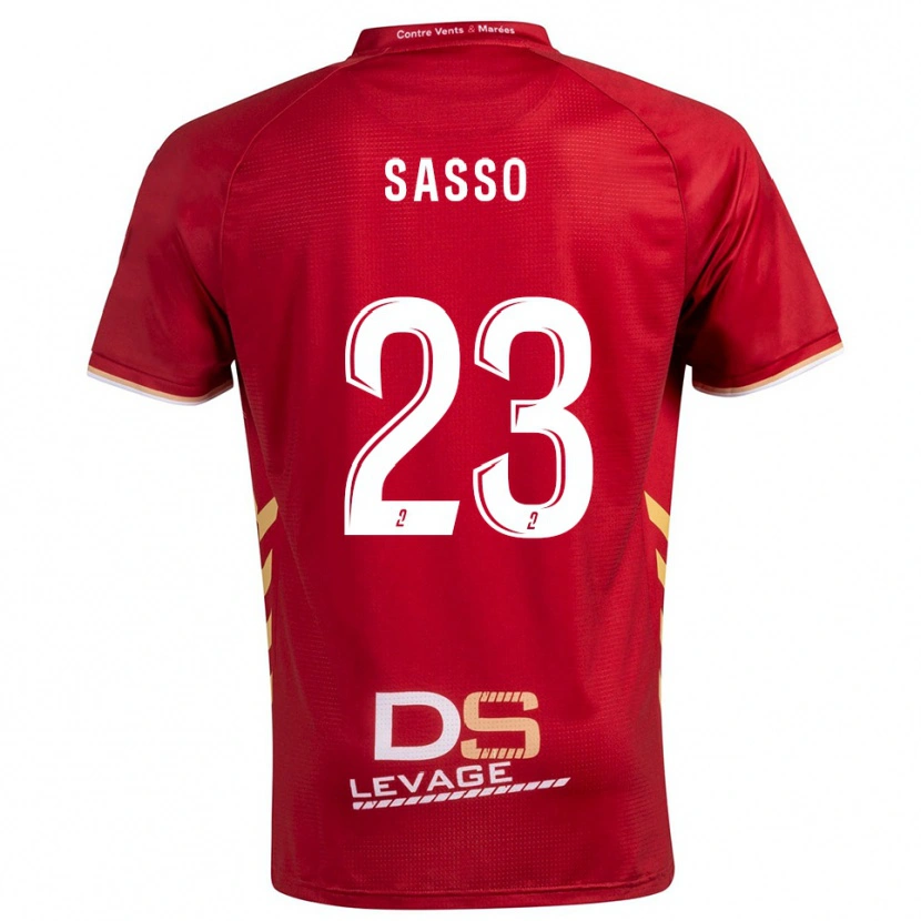 Danxen Herren Vincent Sasso #23 Burgunder Gold Auswärtstrikot Trikot 2025/26 T-Shirt Schweiz