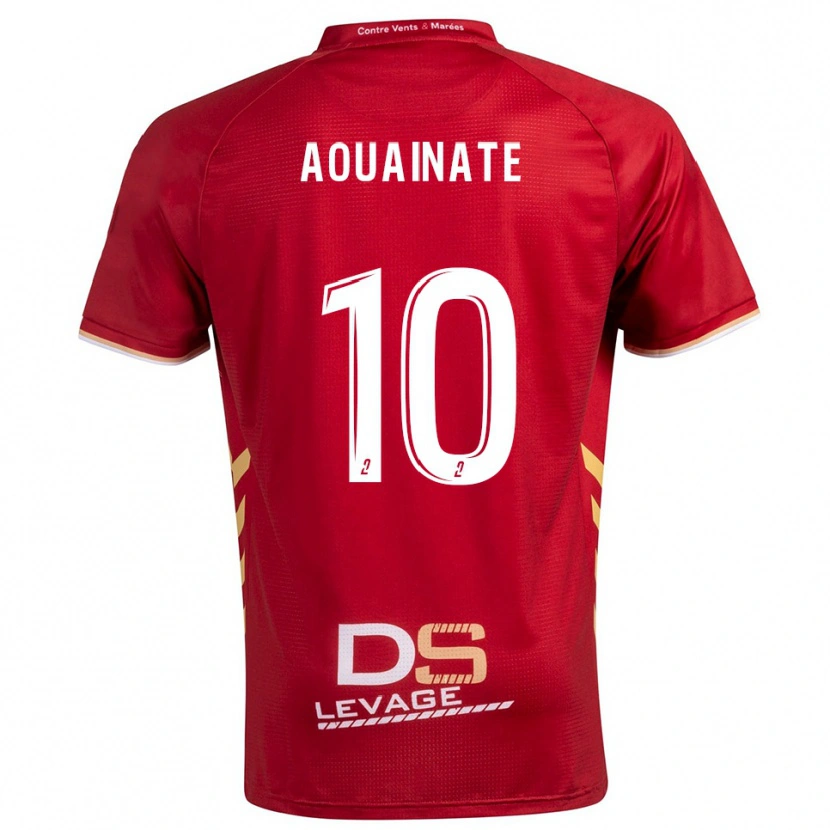 Danxen Herren Aymane Aouainate #10 Burgunder Gold Auswärtstrikot Trikot 2025/26 T-Shirt Schweiz