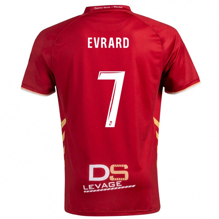 Danxen Herren Lukas Evrard #7 Burgunder Gold Auswärtstrikot Trikot 2025/26 T-Shirt Schweiz