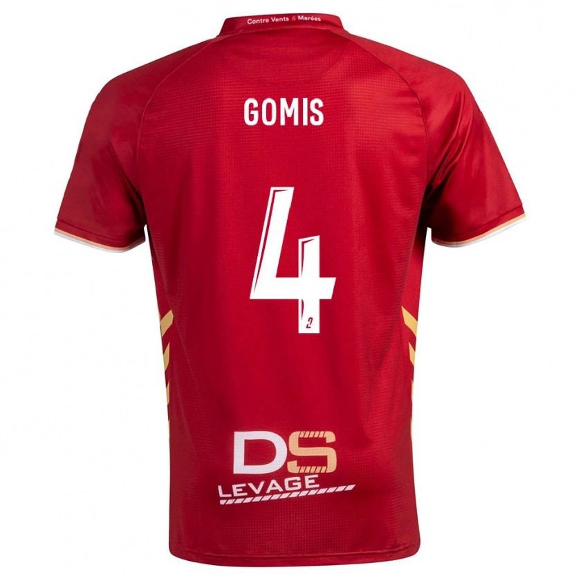 Danxen Herren Chrome Gomis #4 Burgunder Gold Auswärtstrikot Trikot 2025/26 T-Shirt Schweiz