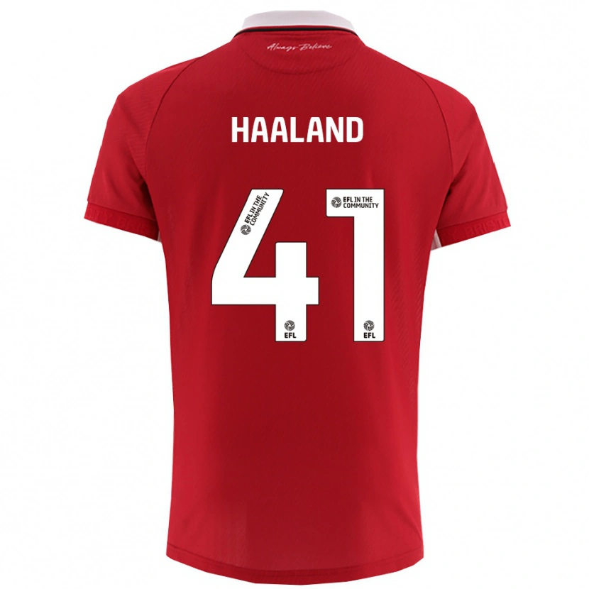 Danxen Damen Benedicte Haaland #41 Rot Weiß Heimtrikot Trikot 2025/26 T-Shirt Schweiz