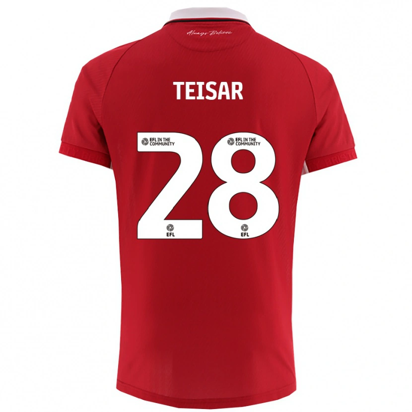 Danxen Damen Tianna Teisar #28 Rot Weiß Heimtrikot Trikot 2025/26 T-Shirt Schweiz