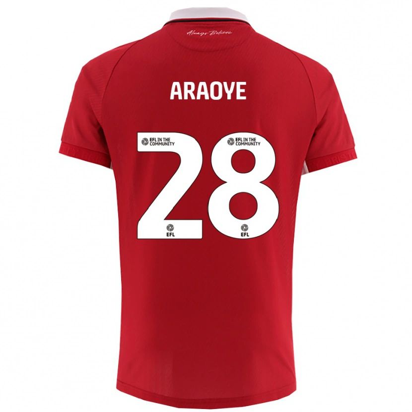 Danxen Damen Raphael Araoye #28 Rot Weiß Heimtrikot Trikot 2025/26 T-Shirt Schweiz