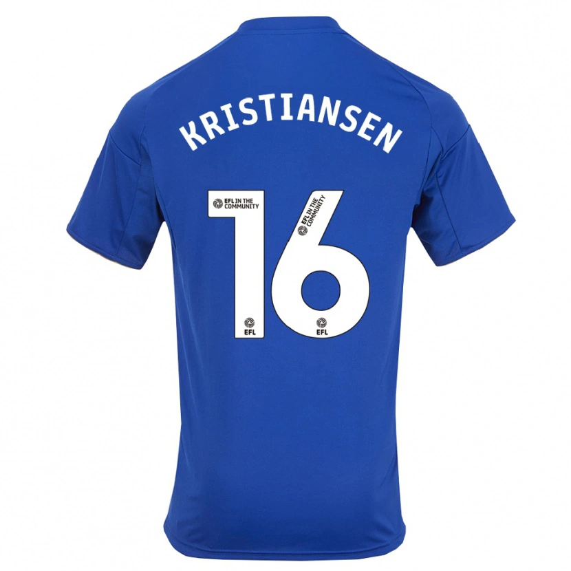 Danxen Damen Victor Kristiansen #16 Blau Gold Heimtrikot Trikot 2025/26 T-Shirt Schweiz