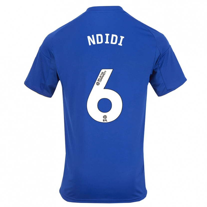 Danxen Damen Wilfred Ndidi #6 Blau Gold Heimtrikot Trikot 2025/26 T-Shirt Schweiz