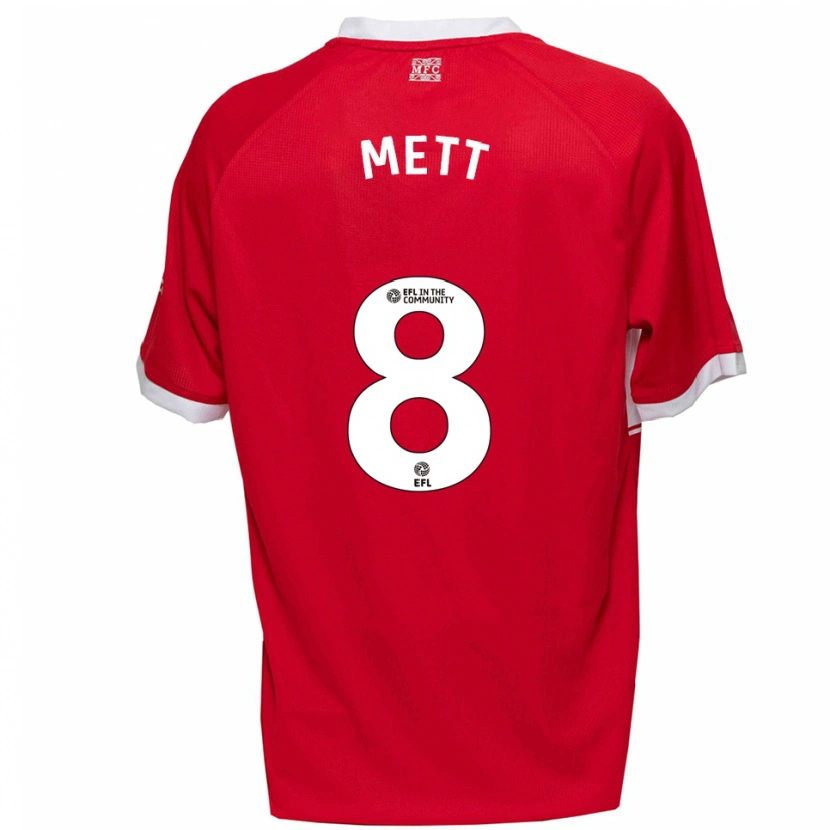 Danxen Damen Jessica Mett #8 Rot Weiß Heimtrikot Trikot 2025/26 T-Shirt Schweiz