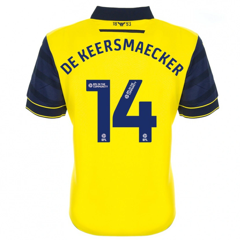 Danxen Damen Brian De Keersmaecker #14 Gelb Marine Heimtrikot Trikot 2025/26 T-Shirt Schweiz