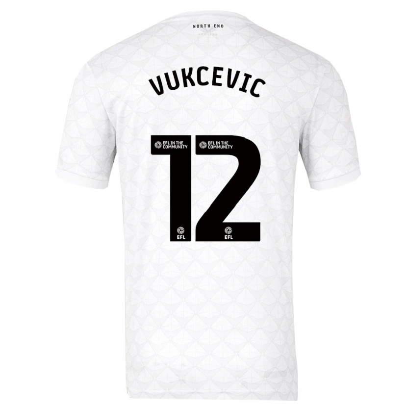 Danxen Damen Andrija Vukcevic #12 Weiß Rot Heimtrikot Trikot 2025/26 T-Shirt Schweiz
