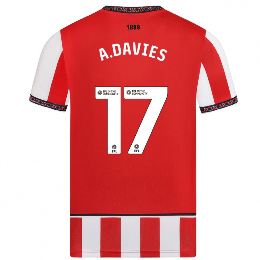 Danxen Damen Adam Davies #17 Rot Weiß Heimtrikot Trikot 2025/26 T-Shirt Schweiz