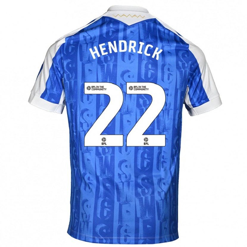 Danxen Damen Jeff Hendrick #22 Blau Weiß Heimtrikot Trikot 2025/26 T-Shirt Schweiz