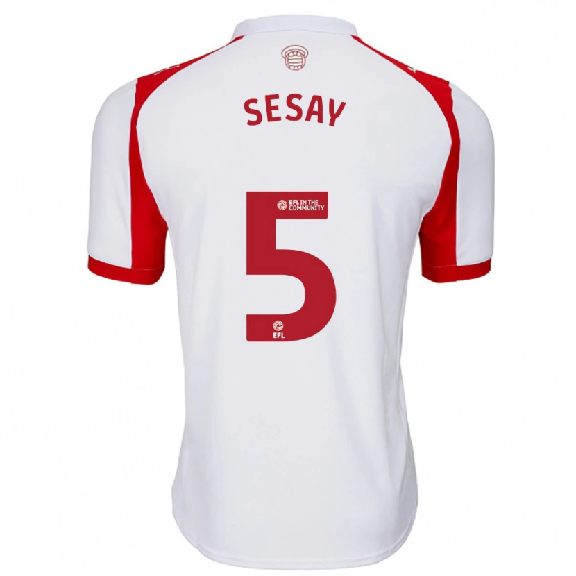Danxen Damen Moses Sesay #5 Weiß Rot Heimtrikot Trikot 2025/26 T-Shirt Schweiz