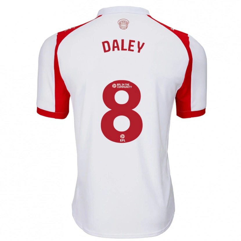 Danxen Damen Aston Daley #8 Weiß Rot Heimtrikot Trikot 2025/26 T-Shirt Schweiz