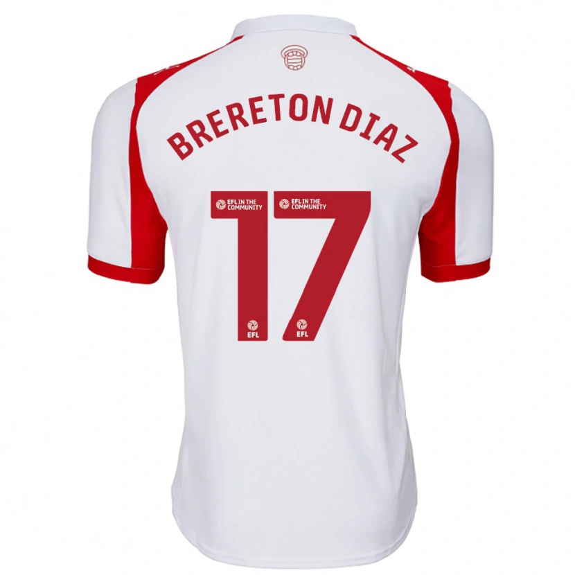 Danxen Damen Ben Brereton Díaz #17 Weiß Rot Heimtrikot Trikot 2025/26 T-Shirt Schweiz