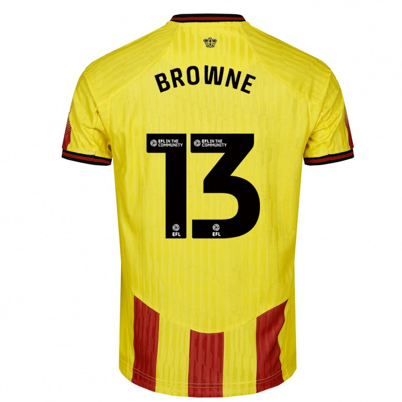 Danxen Damen Roraigh Browne #13 Gelb Rot Heimtrikot Trikot 2025/26 T-Shirt Schweiz