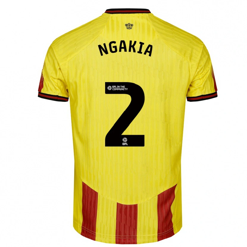 Danxen Damen Jeremy Ngakia #2 Gelb Rot Heimtrikot Trikot 2025/26 T-Shirt Schweiz