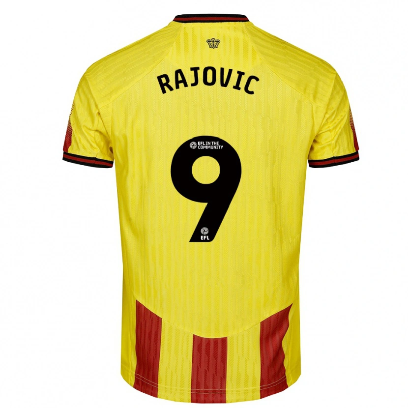 Danxen Damen Mileta Rajovic #9 Gelb Rot Heimtrikot Trikot 2025/26 T-Shirt Schweiz