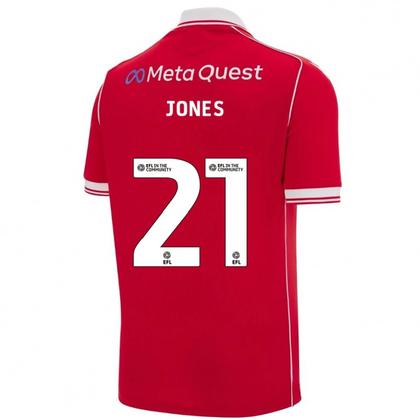 Danxen Damen Lili Jones #21 Rot Weiß Heimtrikot Trikot 2025/26 T-Shirt Schweiz