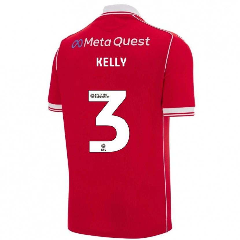 Danxen Damen Tom Kelly #3 Rot Weiß Heimtrikot Trikot 2025/26 T-Shirt Schweiz