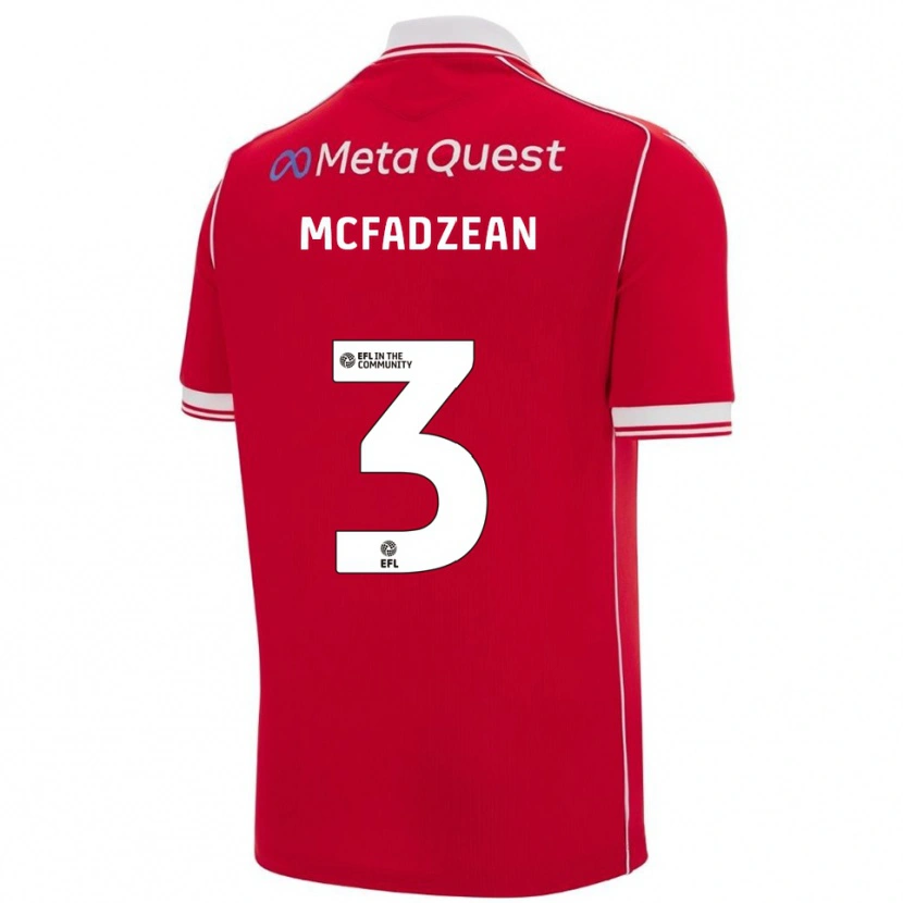 Danxen Damen Callum Mcfadzean #3 Rot Weiß Heimtrikot Trikot 2025/26 T-Shirt Schweiz