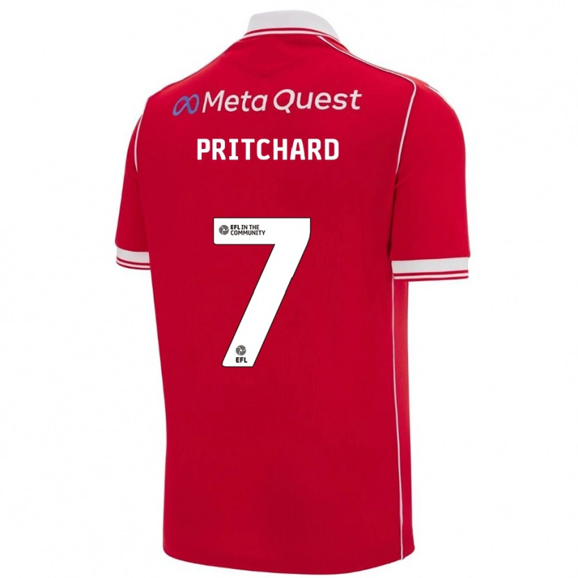 Danxen Damen Rebecca Pritchard #7 Rot Weiß Heimtrikot Trikot 2025/26 T-Shirt Schweiz