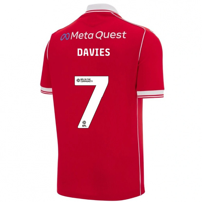 Danxen Damen Jordan Davies #7 Rot Weiß Heimtrikot Trikot 2025/26 T-Shirt Schweiz