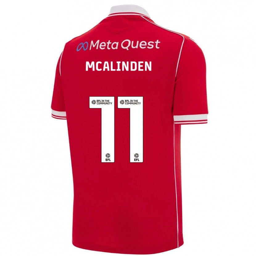 Danxen Damen Liam Mcalinden #11 Rot Weiß Heimtrikot Trikot 2025/26 T-Shirt Schweiz
